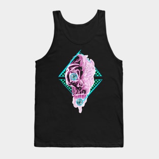 Abstract Skull Vibrant Colors Tank Top